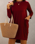 https://www.essel.com.co › products › long-sleeve-midi-tshirt-dress-with-pockets