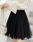 New Fashion Mini Tulle Cute Skirts Womens Black Short Skirt Elegant Ladies Girls