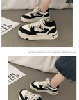 Brand Leather Women's Sneakers White Platform Woman Sports Sneakers Female Vulcanized Shoes Sneakers Casual Ladies Trainers2024