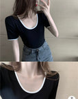 Shirts Women Fashion Loose Solid All-match Trendy Popular Summer Hot