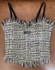 Woman's Vest superior quality Summer cross cotton sling tassels fashion solid color Ladies tops dropshipping GRWJ2258