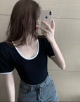 Shirts Women Fashion Loose Solid All-match Trendy Popular Summer Hot