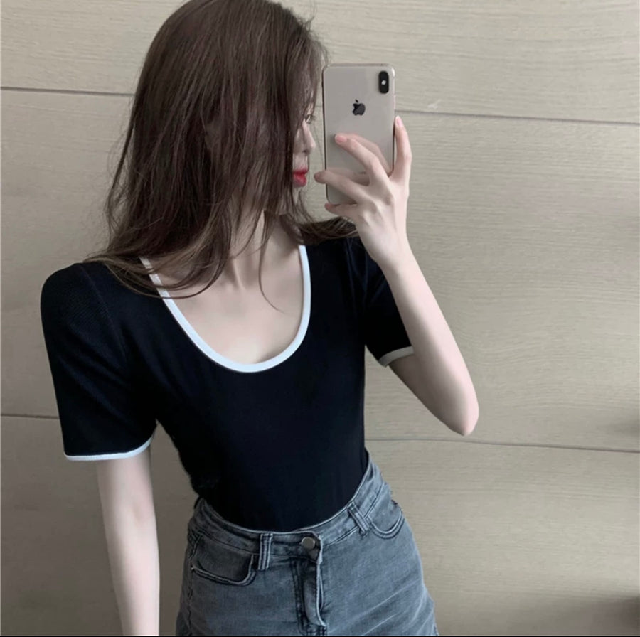 Shirts Women Fashion Loose Solid All-match Trendy Popular Summer Hot