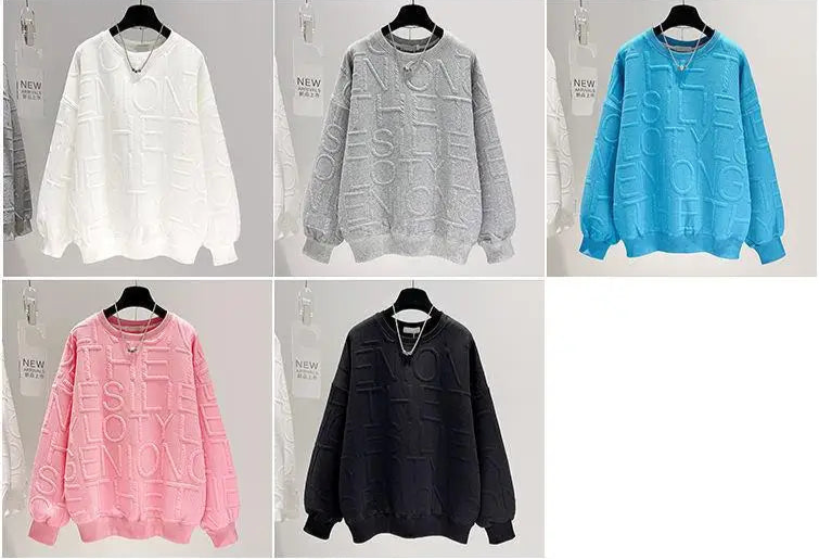 Pullover Femamle Winter Autumn Oversized Knitted Sweater Women Long Sleeve Embroidery Cartoon Thicken Pullovers Jumper