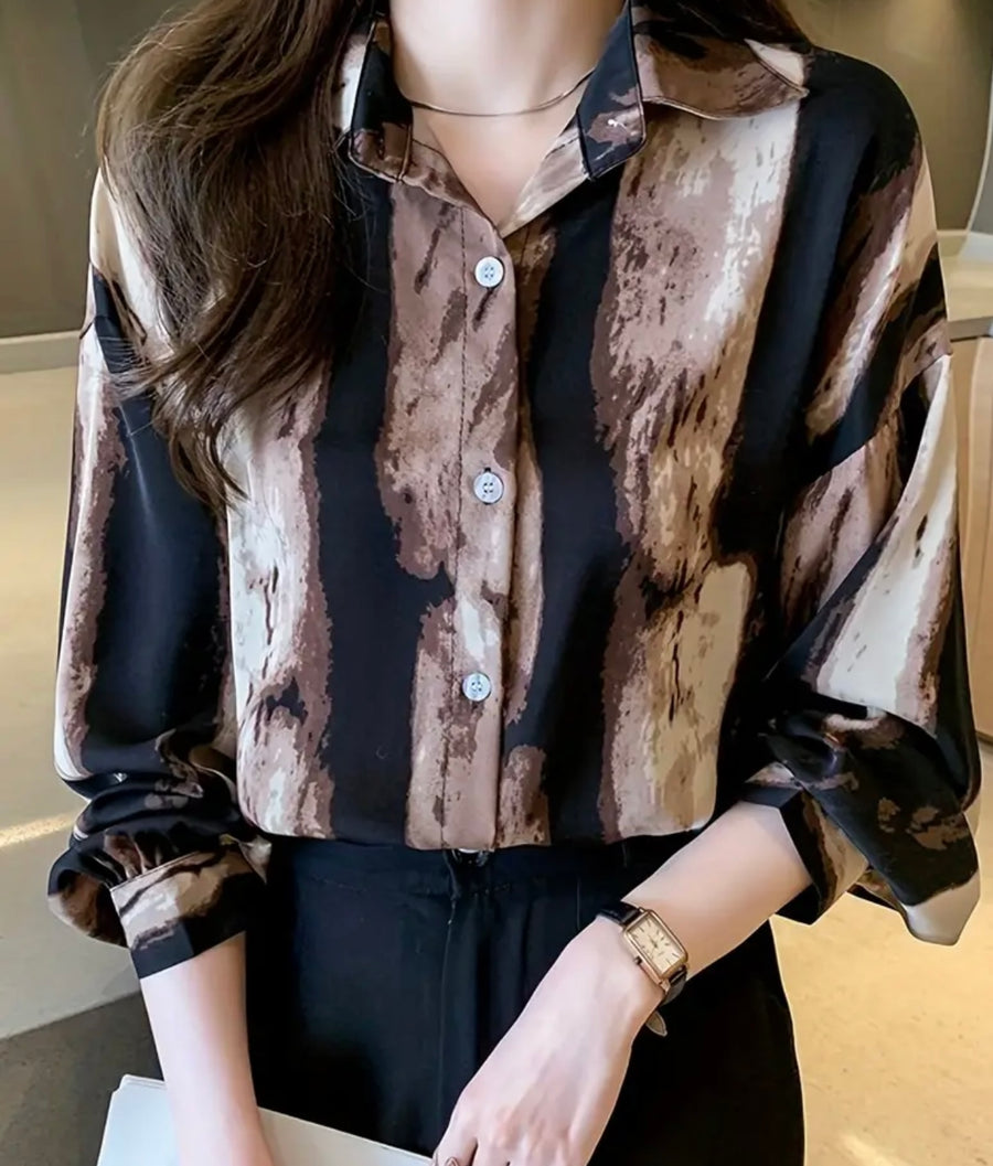 https://www.essel.com.co › products › graphic-print-button-front-shirt-casual-long-sleeve-shirt-for-spring-womens-clothing