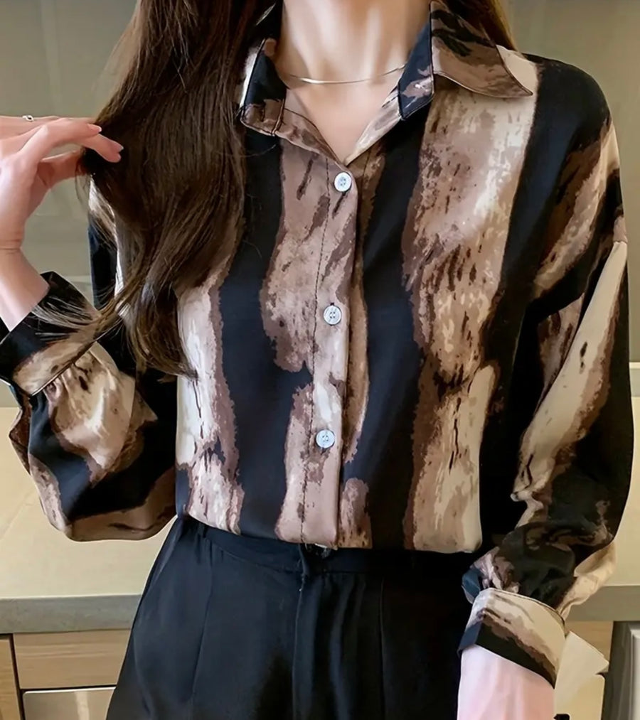 https://www.essel.com.co › products › graphic-print-button-front-shirt-casual-long-sleeve-shirt-for-spring-womens-clothing