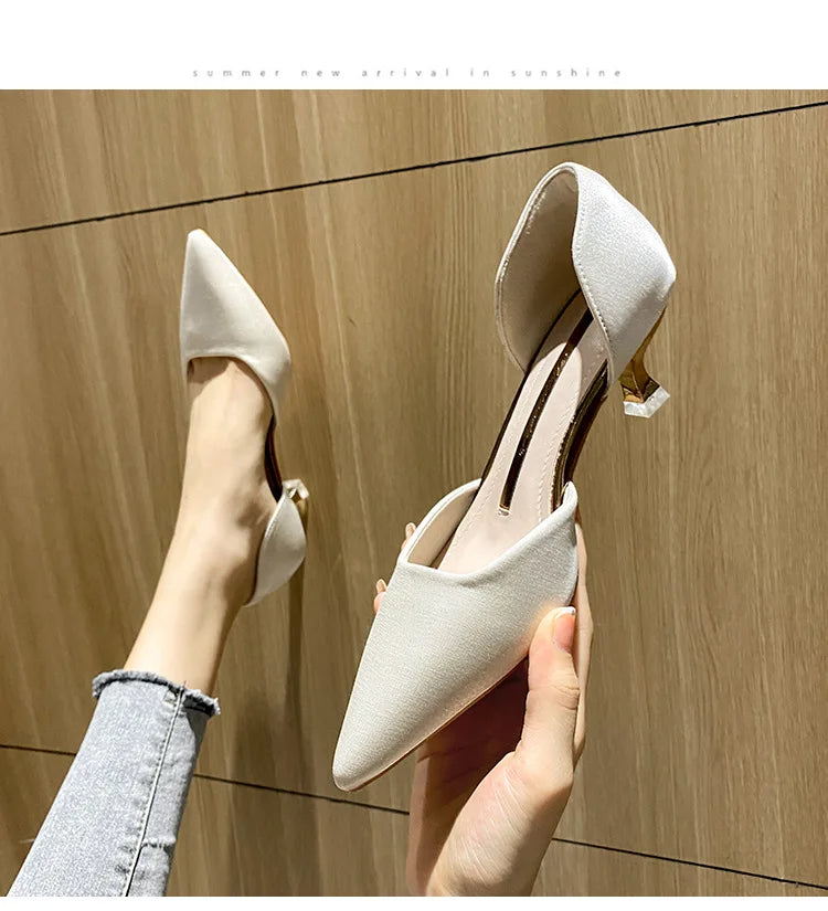 Wedding Shoes for Women Bride High Heels Pumps Women Shoes Kitten Heels Party Shoes for Women Office 2024 Zapatillas De Mujer