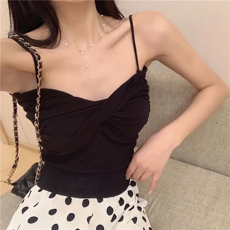 Women Sweater Women Sexy Solid Pleated Crop Tops Small Size Highstreet Summer Tops Sweaters