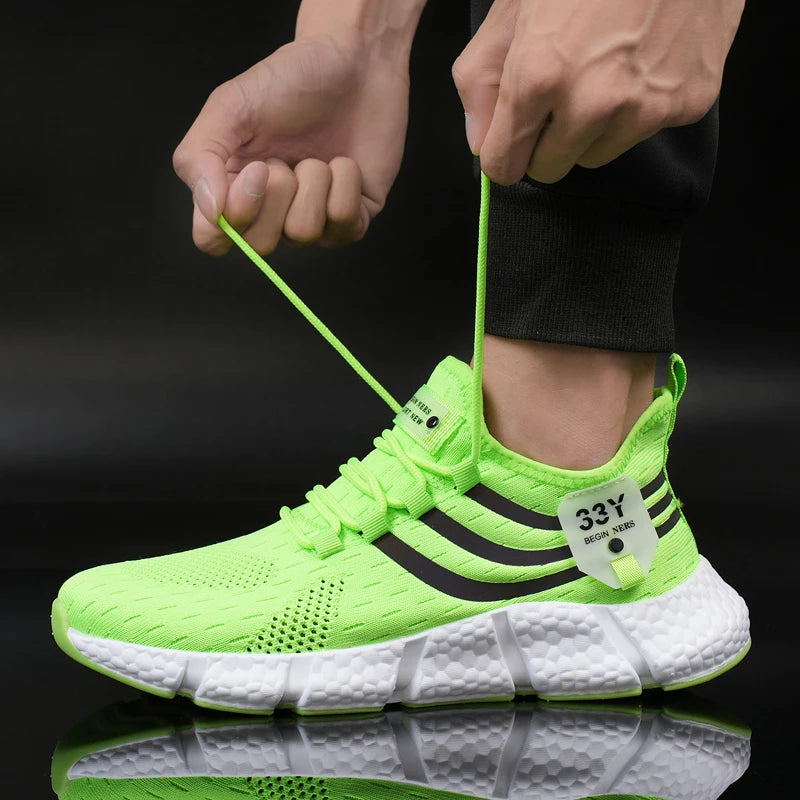 Sneakers New Mesh Breathable White Running Platform Shoes