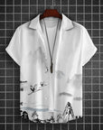 Simple Men'S Shirt 3d Printed Retro Fashion Top Loose Oversized Wear Every