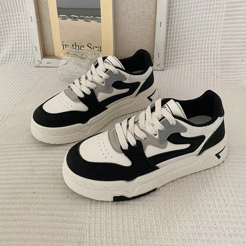 Brand Leather Women's Sneakers White Platform Woman Sports Sneakers Female Vulcanized Shoes Sneakers Casual Ladies Trainers2024