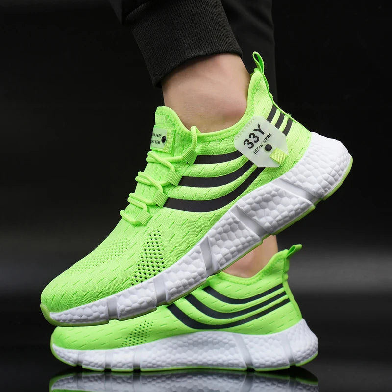 Sneakers New Mesh Breathable White Running Platform Shoes