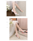 Shoes Women Summer High Heels Women Wedding Shoes Luxury Bride Gold Heels Mary Jane Shoes Ladies Pumps Sandals Zapatos De Mujer