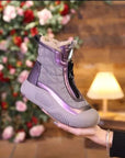 Retro Waterproof Snow Boots Winter New Soft Sole Vulcanized Cotton Shoes with Plush Insulation High Top Women's Shoes Traf