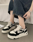 Brand Leather Women's Sneakers White Platform Woman Sports Sneakers Female Vulcanized Shoes Sneakers Casual Ladies Trainers2024