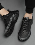 New Genuine Leather Casual Elevator Sport Shoes Increasing Height Comfortable Breathable Elevated Sneakers for Fashion Men Daily