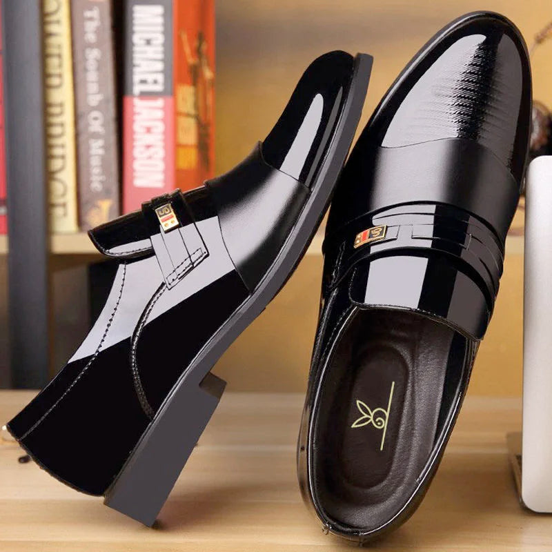 Men Leather Casual Shoes Men Shoes Autumn New Business Formal Men Leather Shoes Casual Cover Foot Heightening Leather Shoes Men