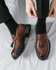 Men's High Quality Leather Slip-on Formal Oxfords Footwear Loafers