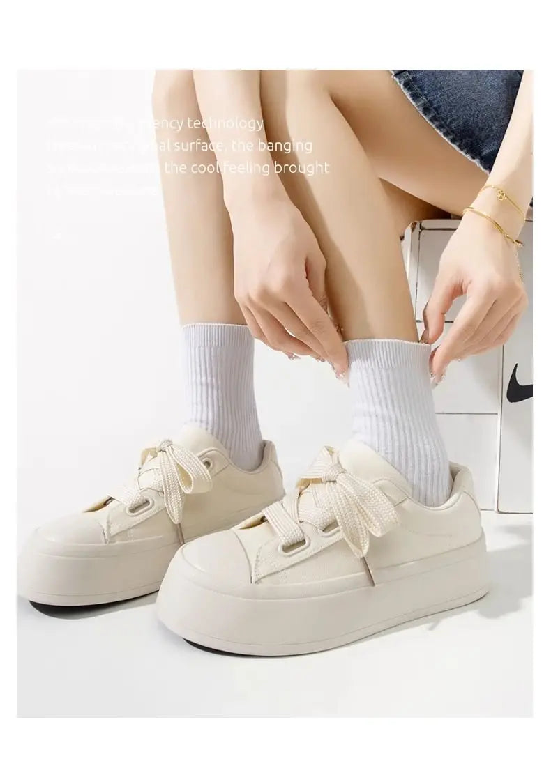 New White Shoes for Women Summer Women's Shoes Niche Casual Board Shoes Versatile Student Canvas Shoes Instagram Trendy