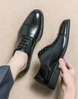 New Men Dress Shoes Luxury Brand Business Leather Shoes for Mens Comfortable Pointed Social Shoe Male Black Casual Wedding Shoes