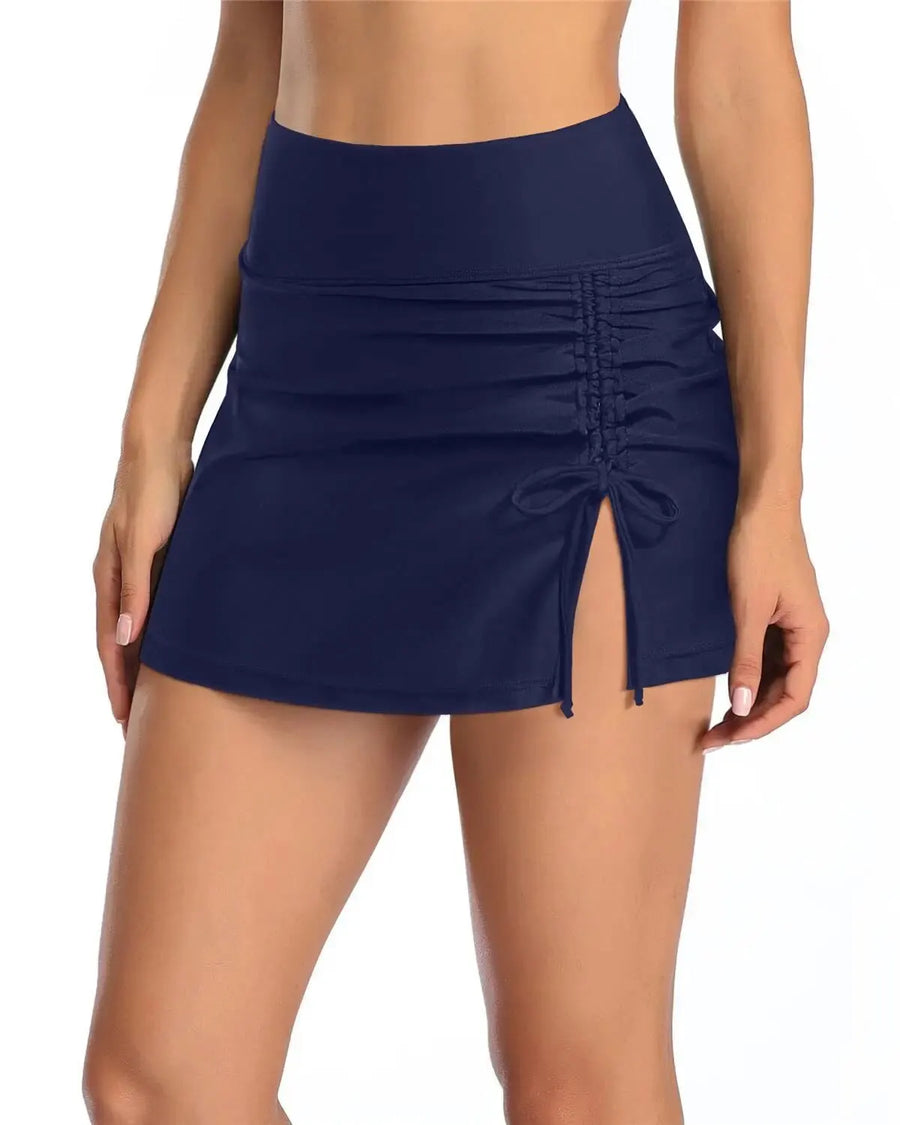 New European and American Sexy Ladies Solid Color Swimming Trunks