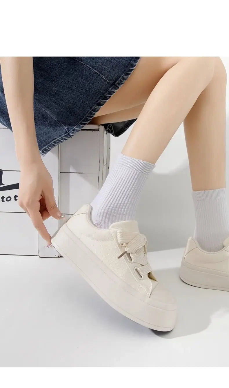 New White Shoes for Women Summer Women's Shoes Niche Casual Board Shoes Versatile Student Canvas Shoes Instagram Trendy