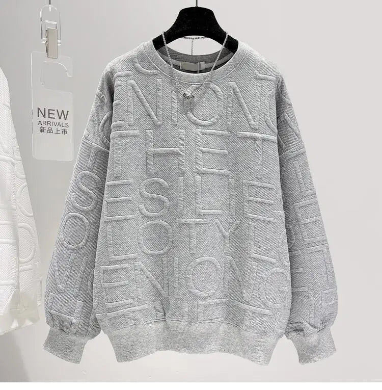 Pullover Femamle Winter Autumn Oversized Knitted Sweater Women Long Sleeve Embroidery Cartoon Thicken Pullovers Jumper