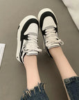 Brand Leather Women's Sneakers White Platform Woman Sports Sneakers Female Vulcanized Shoes Sneakers Casual Ladies Trainers2024