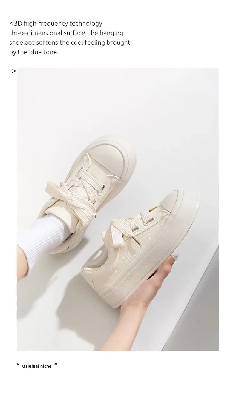 New White Shoes for Women Summer Women's Shoes Niche Casual Board Shoes Versatile Student Canvas Shoes Instagram Trendy