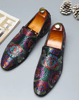 Men's Casual Shoes Mens Comfortable Driving Loafers Light Moccasins Men Retro Embroidery Party Wedding Flats EUR Sizes 38-48