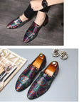 Men's Casual Shoes Mens Comfortable Driving Loafers Light Moccasins Men Retro Embroidery Party Wedding Flats EUR Sizes 38-48