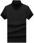 Men's Modal High Neck Short Sleeve T-Shirt Bottoming Shirt Silk