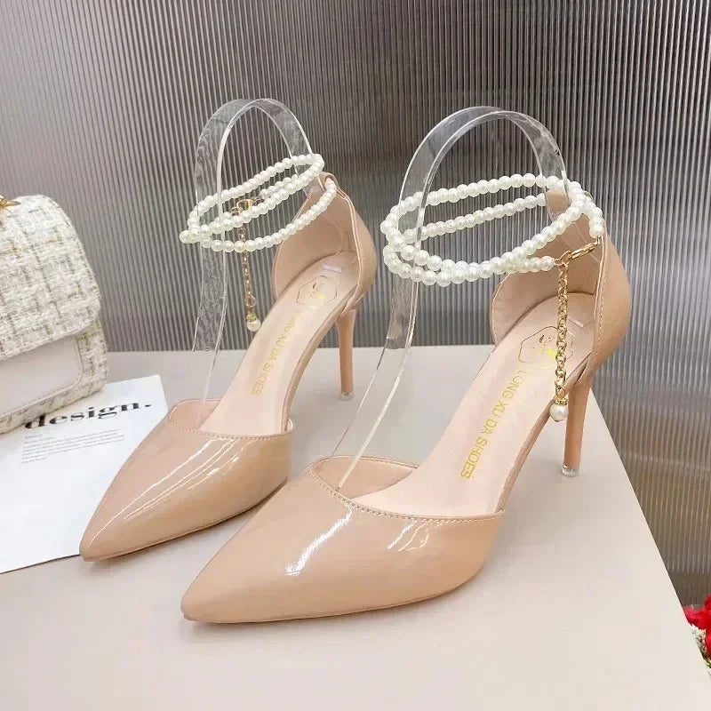 High Quality Nude Women's High Heels New Style  Classic Buckle Women's High Heels Fashion Pointed Toe Elegant