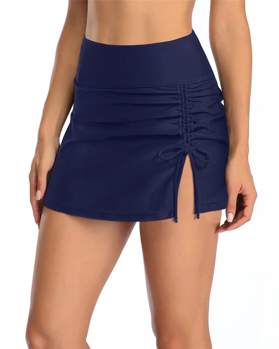 New European and American Sexy Ladies Solid Color Swimming Trunks