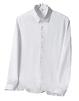 Seamless silk business casual shirt, long sleeved white non ironing