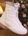 Retro Waterproof Snow Boots Winter New Soft Sole Vulcanized Cotton Shoes with Plush Insulation High Top Women's Shoes Traf