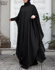 ZANZEA Fashion Summer Long Sundress Hijab Vestido 2pcs Women Long Sleeve Dress Party Kaftan Abaya