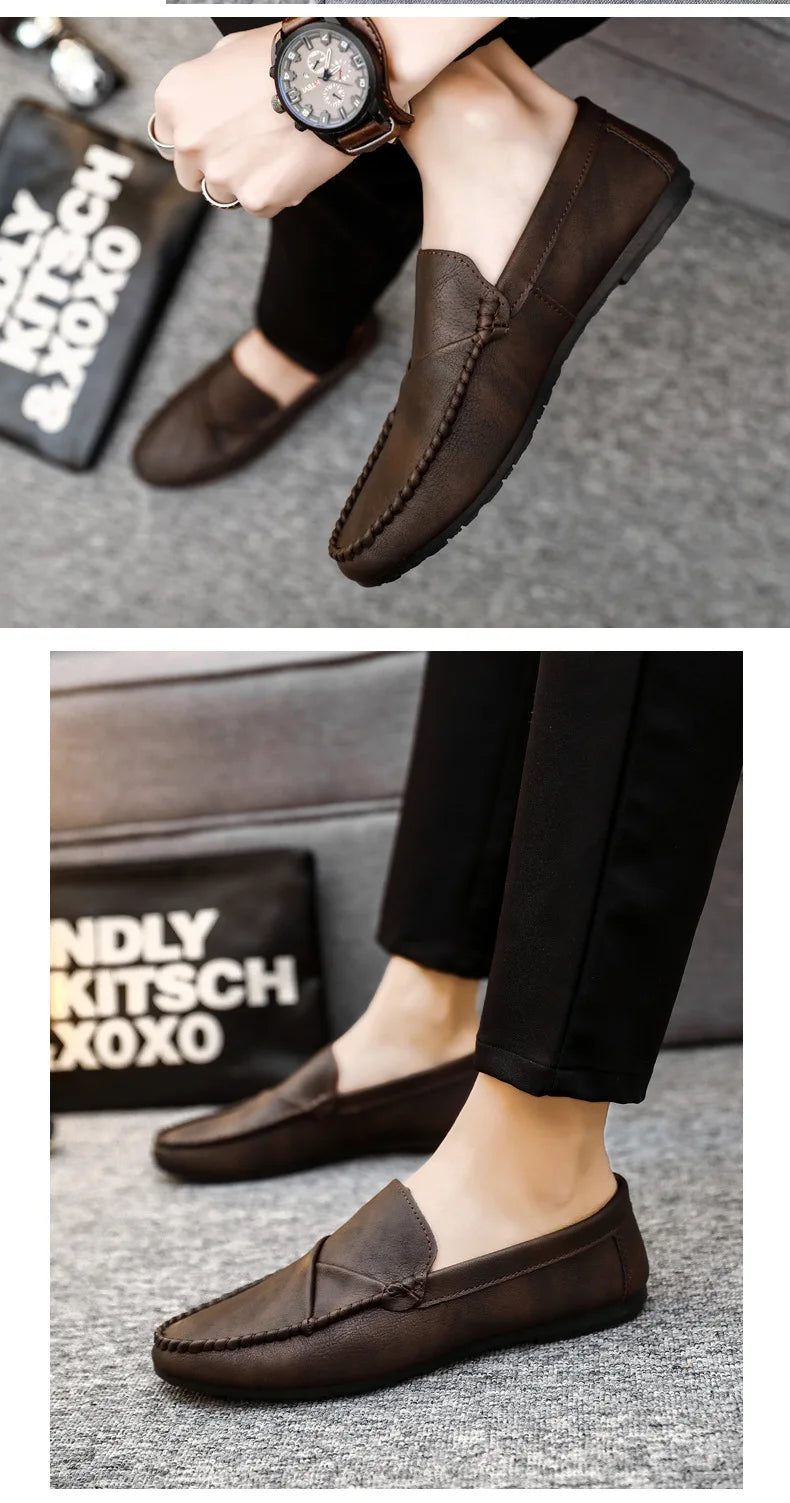 Men Shoes Loafers Casual Shoes Handmade Moccasins Men Comfortable Driving Shoes Sneakers Male Designer Design Footwear