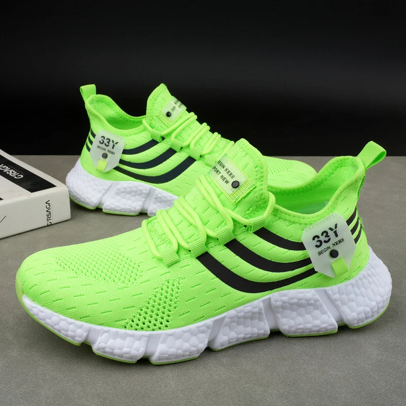 Sneakers New Mesh Breathable White Running Platform Shoes